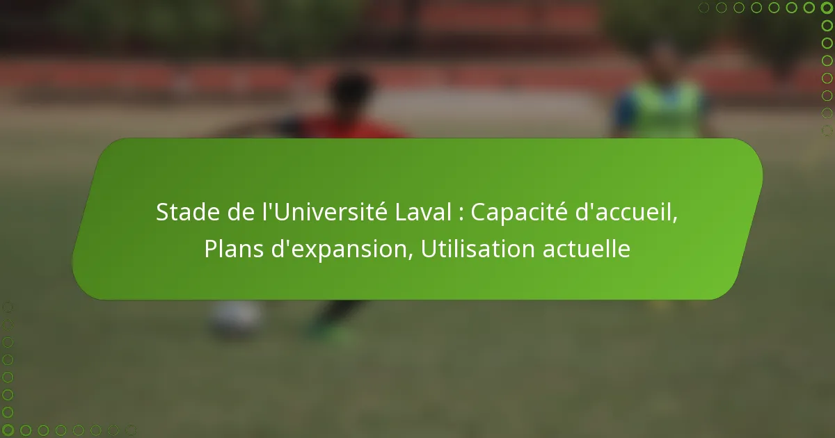 Stade de l’Université Laval : Capacité d’accueil, Plans d’expansion, Utilisation actuelle